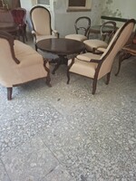 Antik barok 6 darabos szalongarnitura