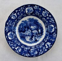 Antik  Altrohlau fali dísztányér (Carlsbad,  1800-as évek vége, 1900-as évek eleje) , 2 darab