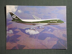 Képeslap,Irak,Iraqi Airways légitársaság,Boeing 747 repülőgép,1980-