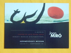 Reklám képeslap / Szépművészeti Múzeum kiállítása: Joan Miró