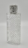 Antik (1876) ezüst szerelékes parfümös üveg