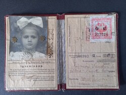 MÁV arcképes igazolvány  Kisvári Judit 1944