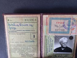 MÁV arcképes igazolvány  Bakány Ferenc ny. felügyelő özvegye  1968 Szeged