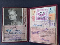 MÁV arcképes igazolvány  Bakány Ferencz ny. felügyelő özvegye  1948 Szeged