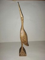 Retro kócsag, gém madár fa figura - 23 cm magas (b)