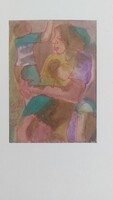 (K) Csepeli Németh Miklós festmény 15x21 cm
