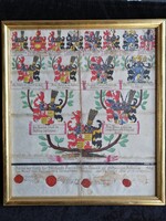 STAMMBAUM MIT WAPPEN, 1772 LINZ, HERZOG JOHANN WERNER VON HACKLBERG UND LANDAU - HERALDIKA