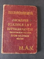 MÁV arcképes igazolvány  Bakány Ferenczné 1941
