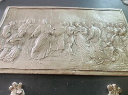 Eladó! – Ritka, eredeti 1821-es egyházi dombormű vaslemezre fogatva