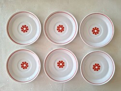 Régi Hollóházi porcelán kávés csészealj 6 db