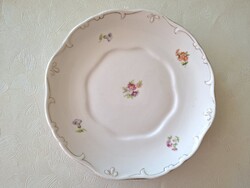 Hollóházi régi porcelán virágos csészealj 1 db