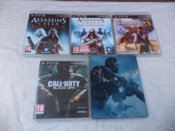 5db Playstation 3 játék, COD, Assassins, Uncharted (5374)