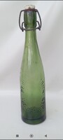 Ritka Dietrich Bruno in Waldsachsen (1928) csatos ,dombornyomott olajzöld sörös üvege