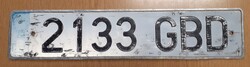 Spanyol rendszám rendszámtábla 2133 GBD Spanyolország 1.