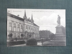 Képeslap,Szombathely,Püspöki palota,Berzseny Dániel szobor,Dukesz Jenő papíráruház kiadás,1920-