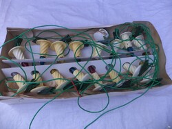 Retro karácsonyfa izzósor, dobozos. (5444)