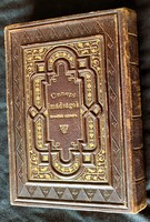 JUDAIKA ZSIDÓ IMAKÖNYV HÉBER JÜDISCH KORABELI DÚSAN ARANYOZOTT PRÉSELT DÍSZ BŐR KÖTÉS JUDAICA