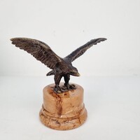 Bronz Turul levélnehezék márvány talpon - 100047