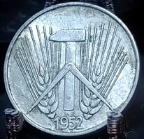 Német Demokratikus Köztársaság 1 pfennig, 1952 Verdejel ''A'' - Berlin A11G1