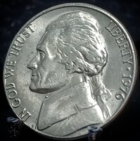 Amerikai Egyesült Államok 5 cent, 1976 Jefferson Nickel Verdejel nélkül A12E4