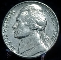 Amerikai Egyesült Államok 5 cent, 1976 Jefferson Nickel Verdejel "D" - Denver A12A1