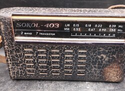 Sokol zsebrádió a Szovjetúnió egyik remeke, működő.16 x 9 cm-es. 3800b