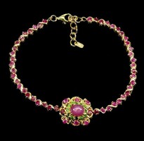 Valodi Rubin Kromdiopszid  925 Ezust 18k yellow Gold