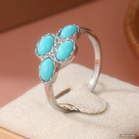 GOLD FILLED TURQUOISE STONE, PRECISION-MADE RING.