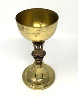 Muharos Lajos iparművész bronz-réz kehely figurális betéttel díszítve Motorcsónak Szövetség 1987 RZ