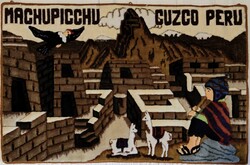 Perui alpaka szőréből készült faliszőnyeg