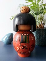 Japán kokeshi baba, Kazuo Takamizawa, eredeti jelzett