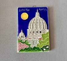 Mázas kerámia plakett - Vatikán / Szent Péter Bazilika