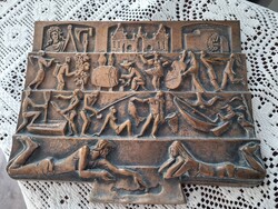 Tápai Antal Balaton bronz dombormű relief