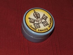 KIS KERÁMIA KEGYTÁRGYTARTÓ DOBOZ az 1933-as PÁPAI SZENTÉV EMLÉKÉRE