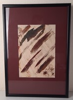 Barta István "Absztrakt kompozíció 2." 1967, festmény, grafika