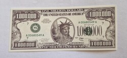 1000000 USA $ - papír, fantázia ,,bankjegy". A 00680549 A.