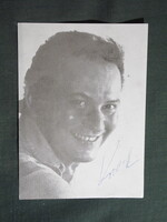 Képeslap,fotó,reklámkártya,dedikált,autogram,Korda György Magyar zenész,énekes,1960-