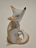 Hollóházi art deco róka figura
