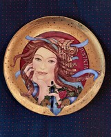 Faragó Miklós, Hollóházi  , fali dísztányér ritka