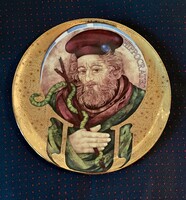 Faragó Miklós, Hollóházi  , fali dísztányér ritka