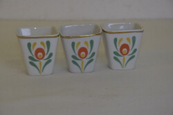 Hollóházi porcelán pálinkás poharak A064