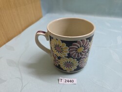 T2440 Fajansz virágos bögre