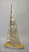 Balatoni plexi vitorlás balatoni emlék 22 cm magas!!!!!  dupla vitorla