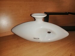 Art deco yala porcelán váza fa tartóban (12/d)