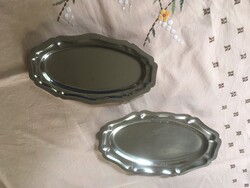 Két olasz kicsi rozsdamentes acél tálca