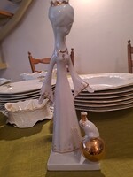 Aquincum porcelán békakirály, királylány békával, Ősz Szabó Antónia figura