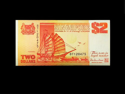 UNC - 2 DOLLÁR - SZINGAPUR....1990