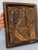 Hollóházi István Rusói (Karcag):  II.Rákóczi Ferenc Portrait Stove Tile 1961