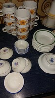 Alföldi porcelán kék csíkos kaviáros tálak készlethez