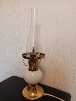 Vintage style table lamp with flame effect lighting, 40 cm high